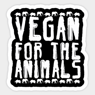 Vegan for the Animals, Vegan Activism, Vegan Christmas, Gifts 2023 Sticker